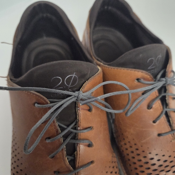 Cole Haan Brown Perforated Leather Oxfords - Picture 3 of 8